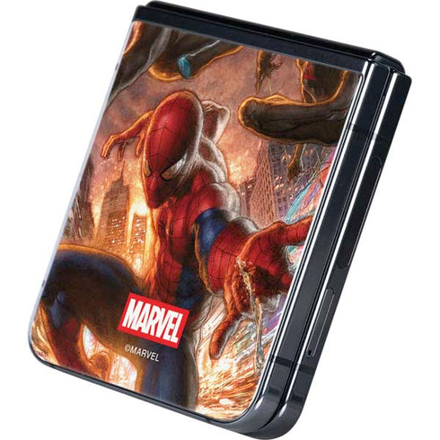 Marvel Spiderman Group Wall Galaxy Z Flip5 5G Skin